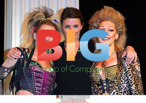 Davina McCall with 'We Will Rock You' cast