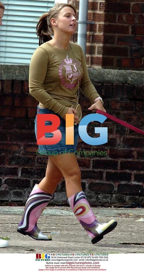 Coleen McLoughlin Out Walking Dog