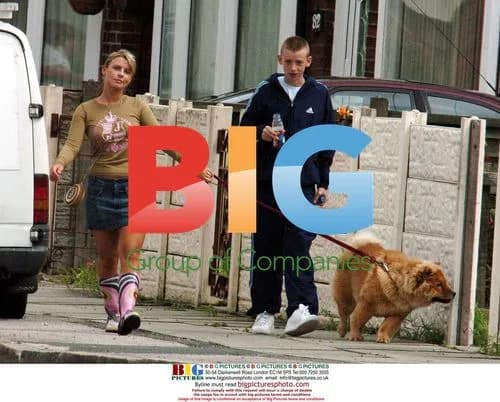 Coleen McLoughlin Walking Dog