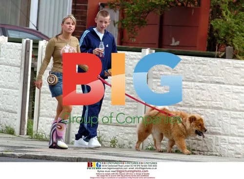 Coleen McLoughlin Walking Dog