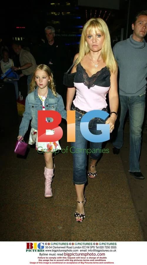 Daniella Westbrook and Family Leaving Cinema