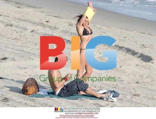 Michelle Heaton and Andy Scott-Lee at Malibu Beach
