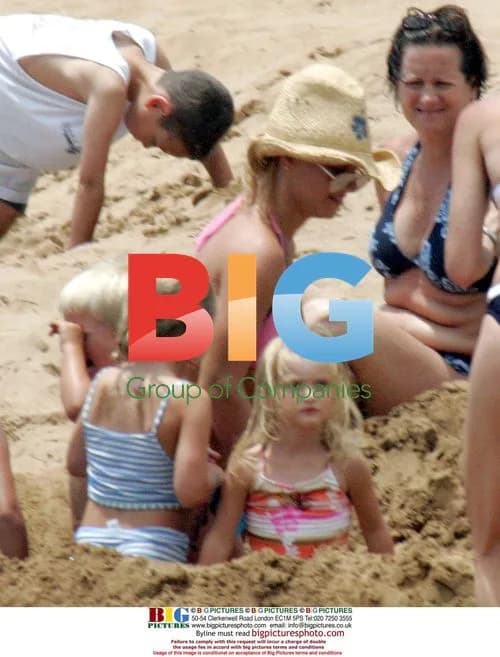 Britney Spears and Kevin Federline Buried in Sand