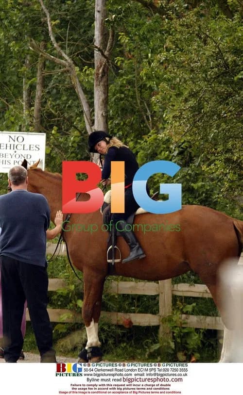 Geri Halliwell Riding Horse at Great Windsor Park