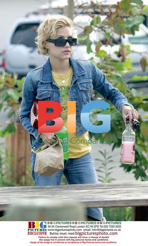 Britney Murphy and Jeff Kwatinetz in Malibu