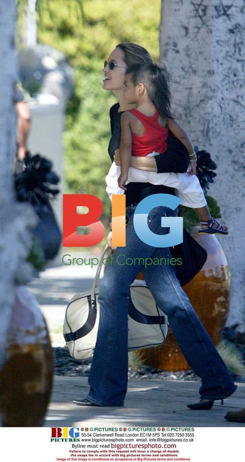 Angelina Jolie with son Maddox