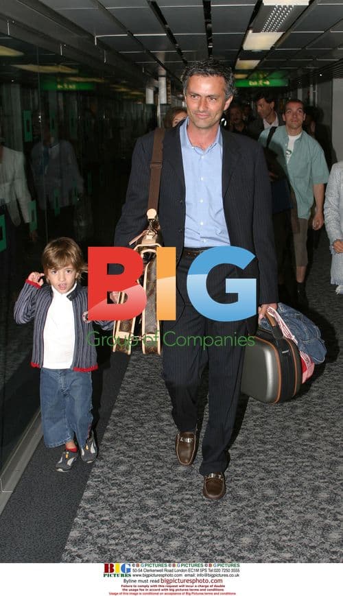 New Chelsea Manager Jose Mourinho and Family at Heathrow
