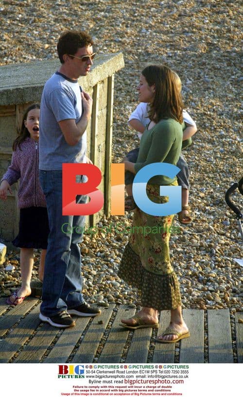 Steve Coogan with ex-girlfriend and daughter