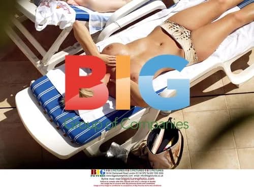 Glamour Models Michelle Marsh and Jo Hicks Poolside