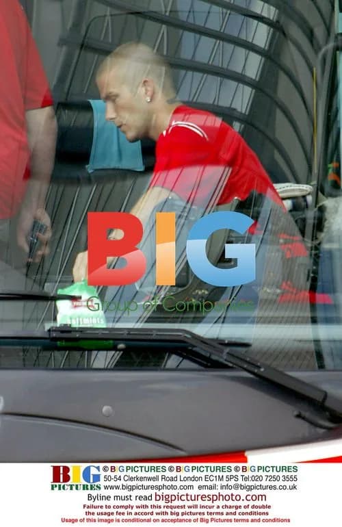 David Beckham Boarding England Team Bus