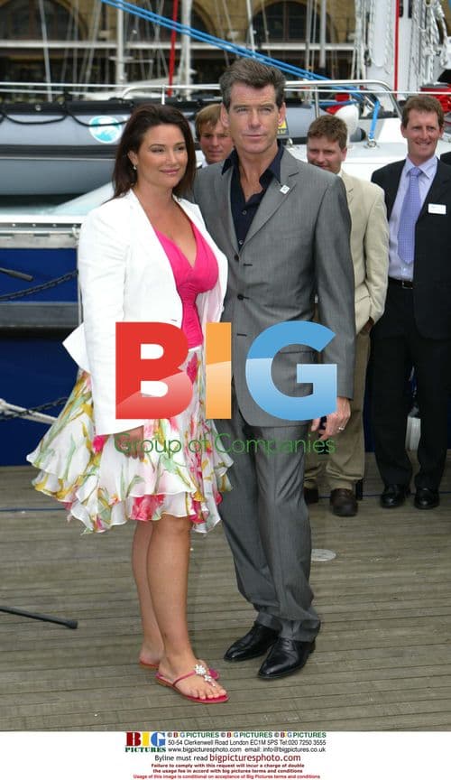 Pierce Brosnan and Keely Shaye Brosnan Launch Ship