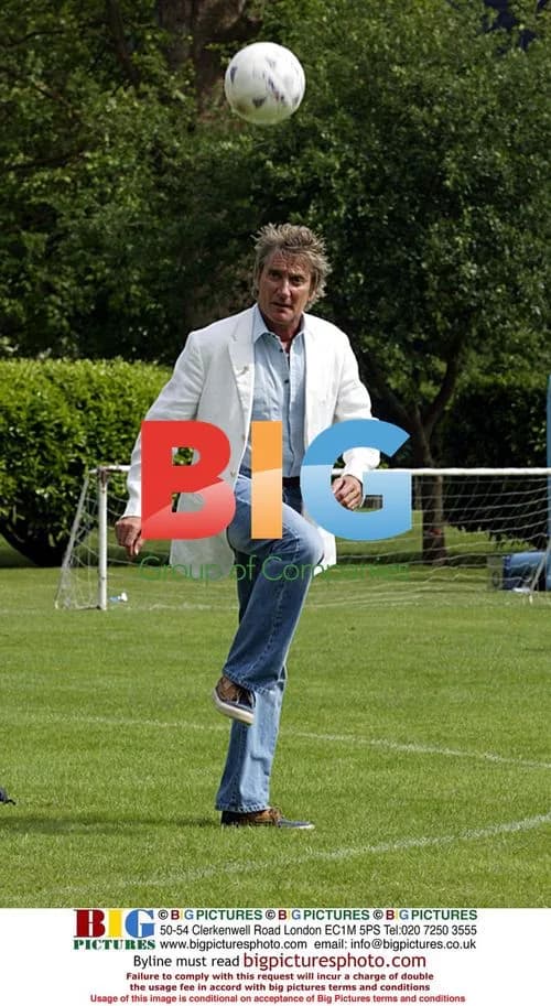 Rod Stewart and Penny Lancaster at Celebrity Football Academy