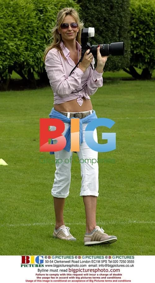 Rod Stewart and Penny Lancaster at celebrity football event