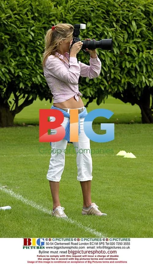 Rod Stewart and Penny Lancaster at charity football event