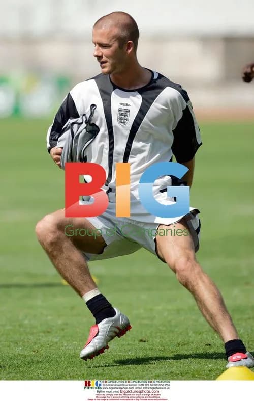 David Beckham at England Euro 2004 Practice