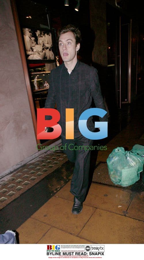 Jude Law Shopping at Night in London