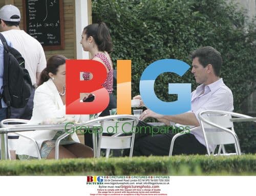 Pierce Brosnan and Kelly Shaye Smith in Paris