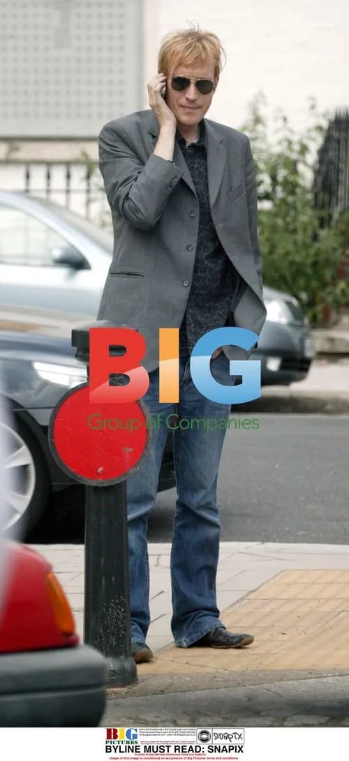 Rhys Ifans Taking Phone Call in London