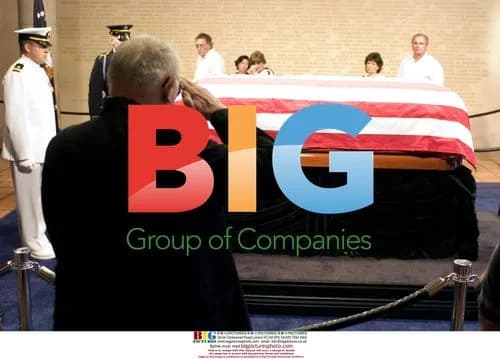 Ronald Reagan Casket at Library