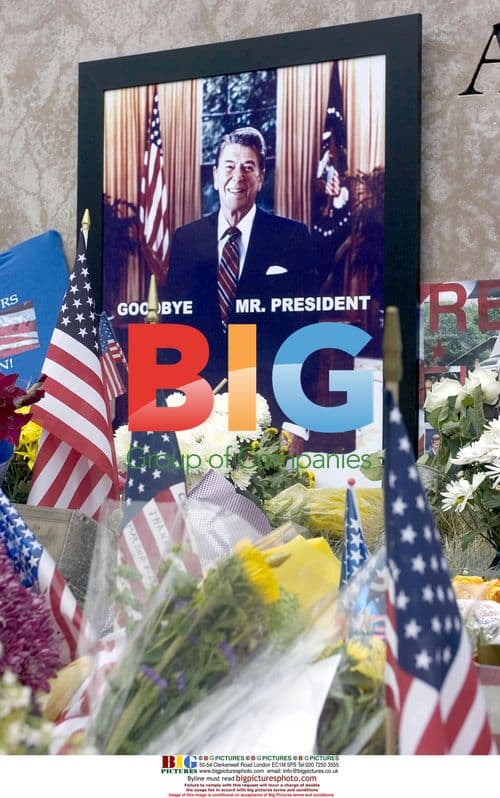 Ronald Reagan's Casket at Library