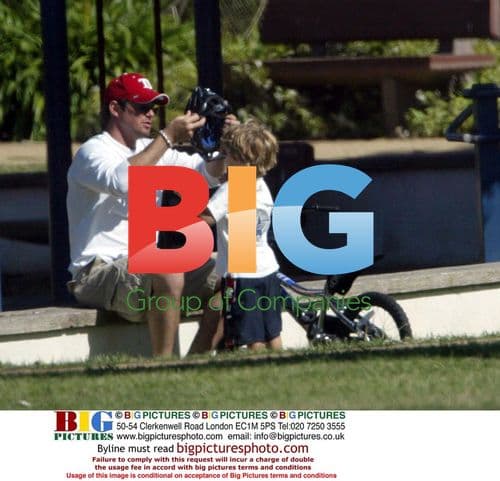 Dean Cain buys son Christopher his first bike