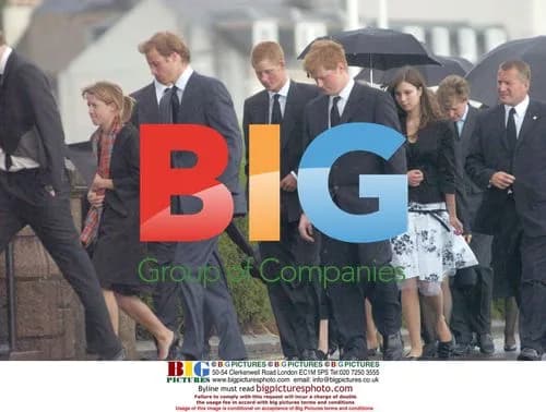 Princes William and Harry at Frances Shand Kydd's funeral