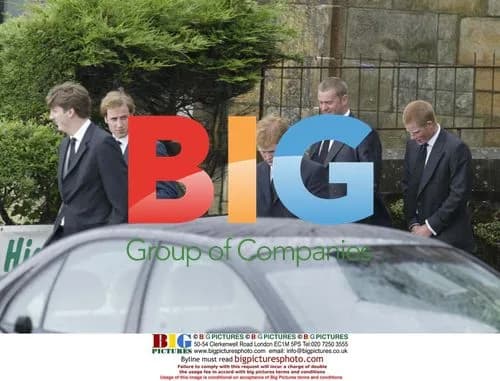 Princes William and Harry at Frances Shand Kydd's Funeral