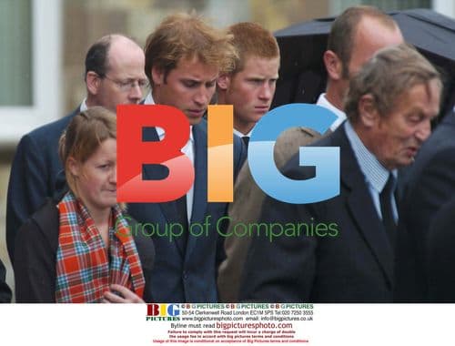 Princes William and Harry at Frances Shand Kydd's Funeral