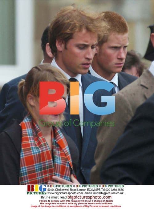 Princes William and Harry at Funeral