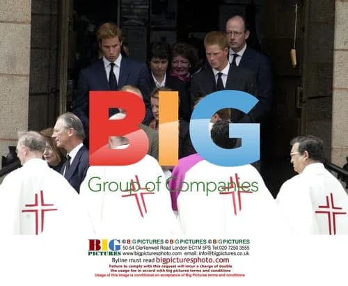 Princes William and Harry at Grandmother's Funeral