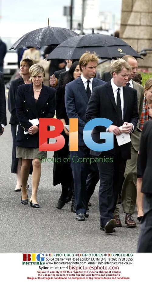 Princes William and Harry at Frances Shand Kydd's Funeral
