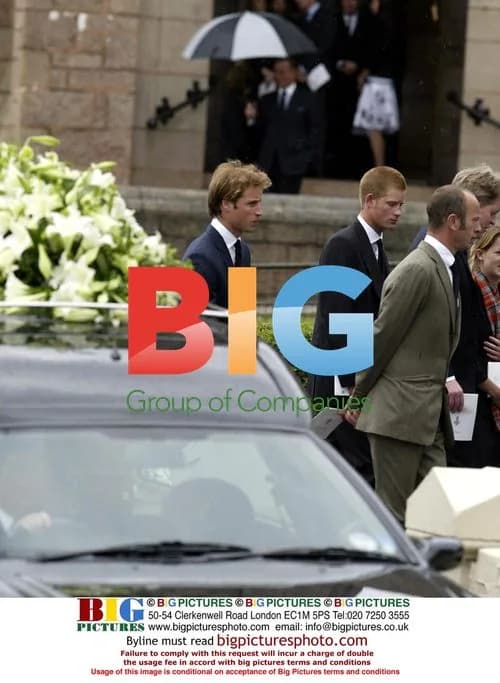Princes William and Harry attend Frances Shand Kydd's funeral