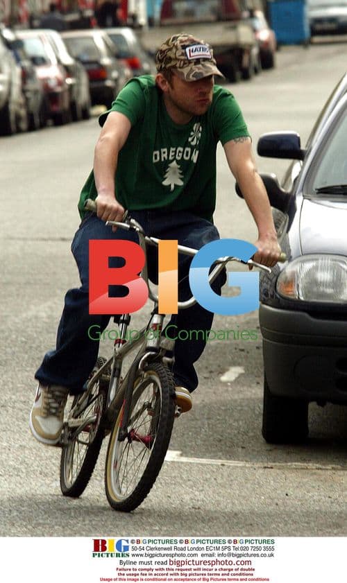 Damon Albarn Rides BMX in Notting Hill