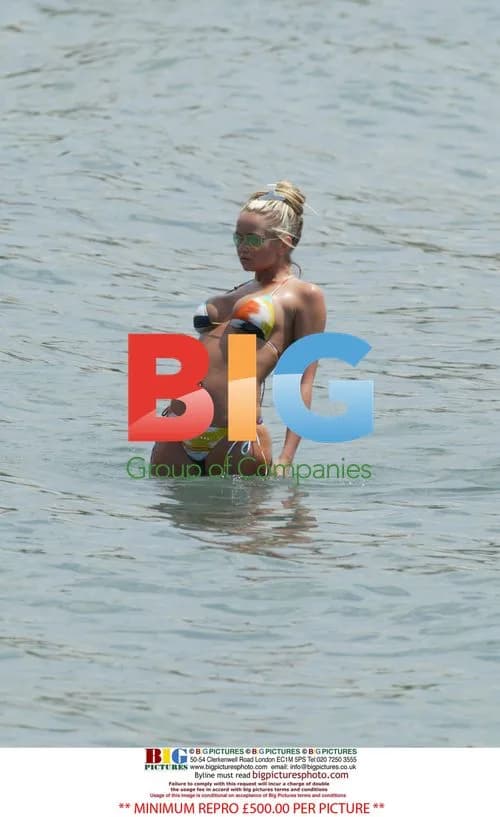 Jennifer Ellison on Holiday in Greece