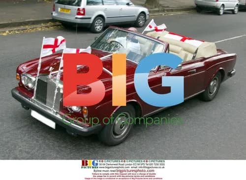 Steve McFadden supports England in Rolls Royce