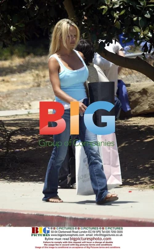 Pamela Anderson Shopping in Malibu