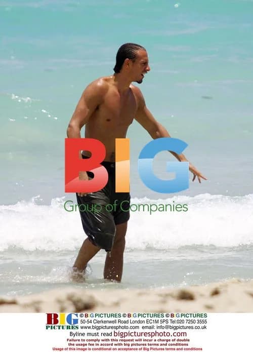 Rio Ferdinand and Wesley Brown on Miami Beach