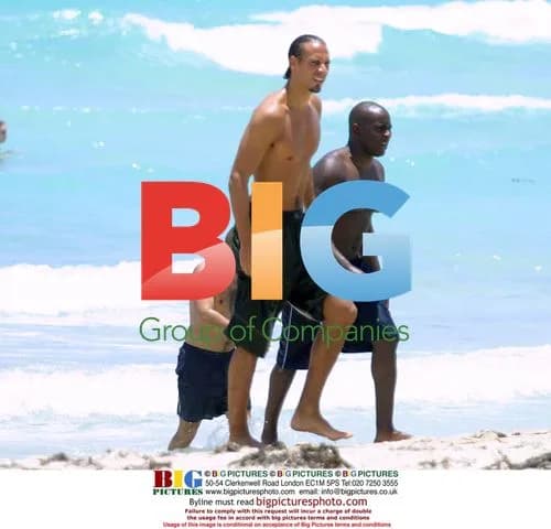Rio Ferdinand and Wesley Brown on Miami Beach
