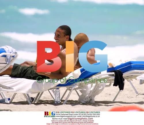 Rio Ferdinand and Wesley Brown on Miami Beach