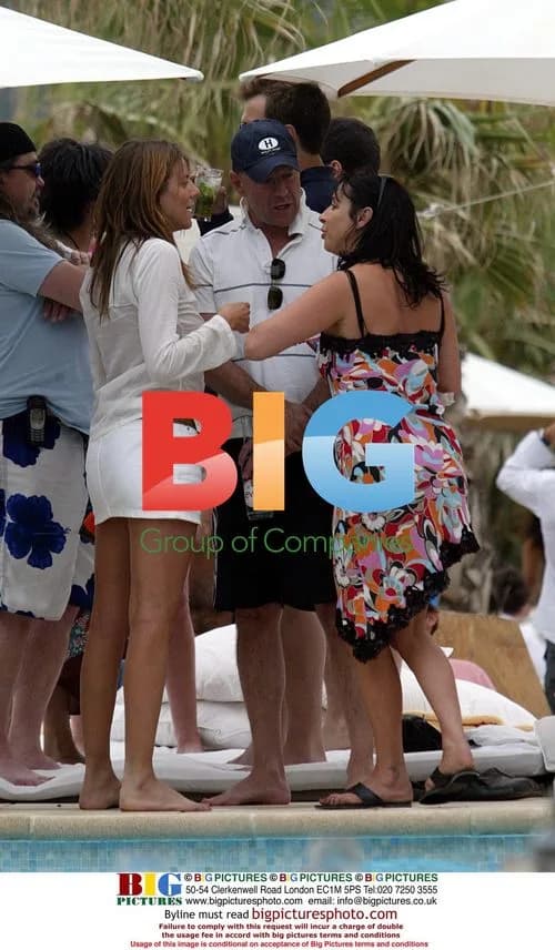 Bruce Willis with friends in St. Tropez