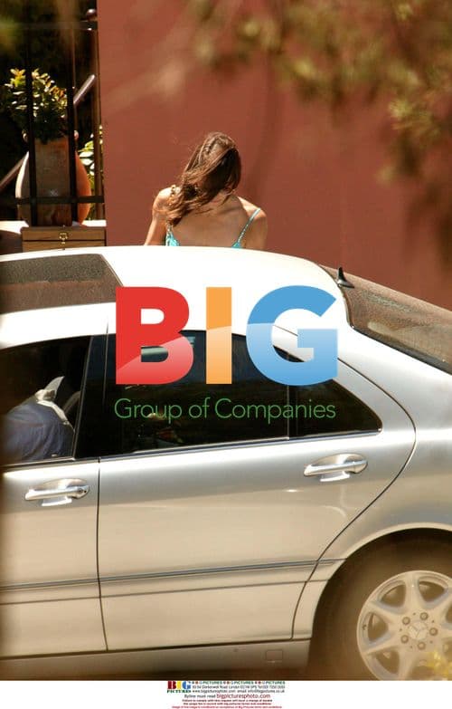 Liz Hurley Leaves Byblos Restaurant in St Tropez