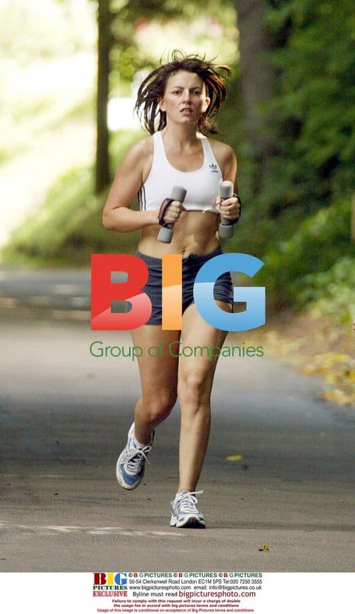 Davina McCall Spotted Jogging