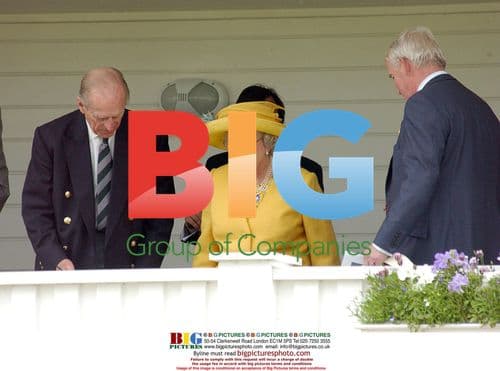 Queen and Guest at Windsor Cup Polo Match