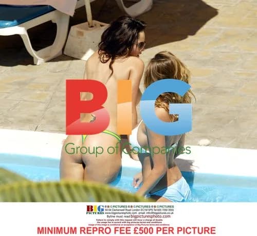 Page 3 models tanning by the pool