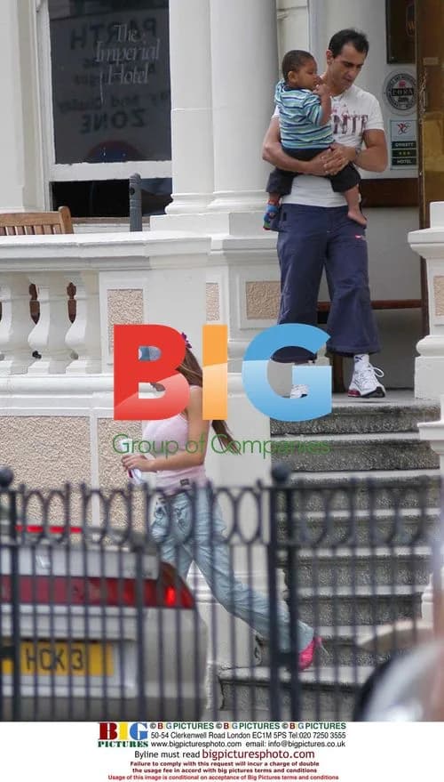 Peter Andre's brother carries Jordan's son Harvey