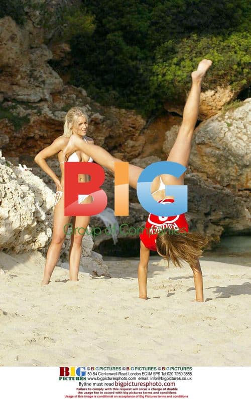 Models Tanya and Kayle on Beach in Palma