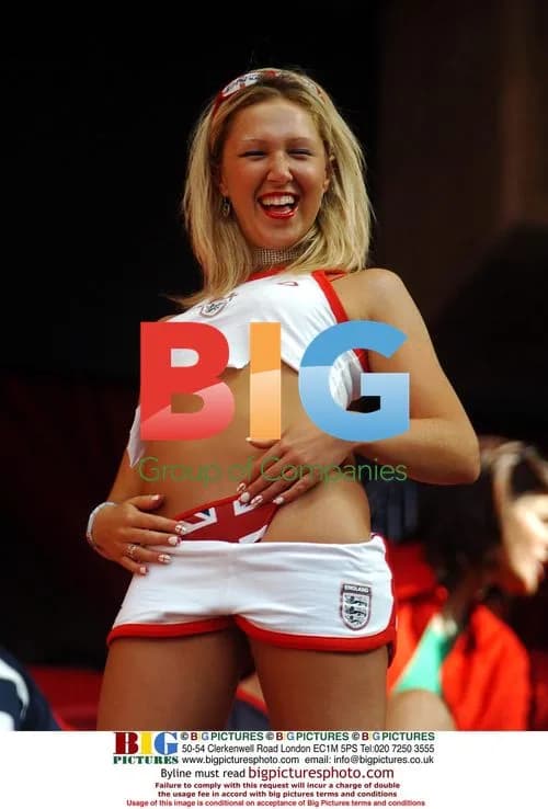 England Supporter Antonia Harman Gives Treat in Lisbon