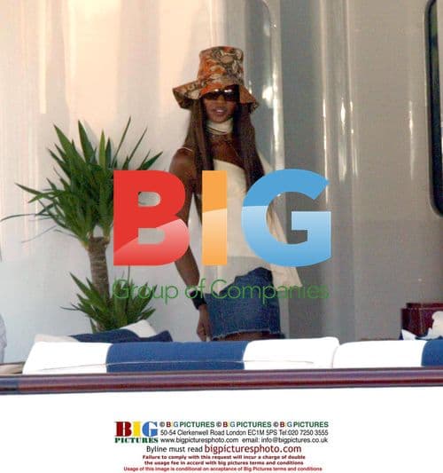 Naomi Campbell on Flavio's Boat