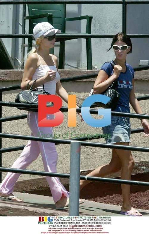 Paris and Nicky Hilton Visit Friend