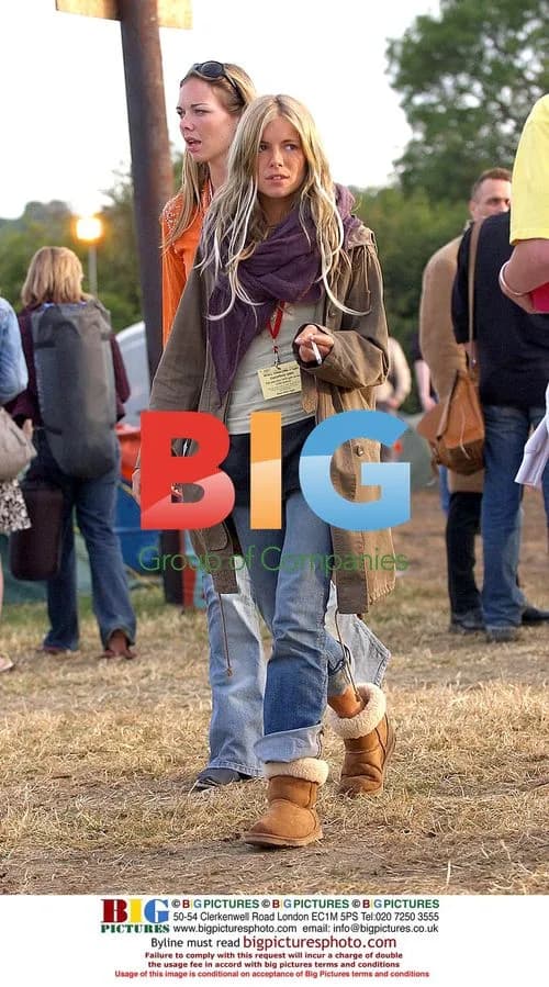 Sienna Miller at Glastonbury 2004